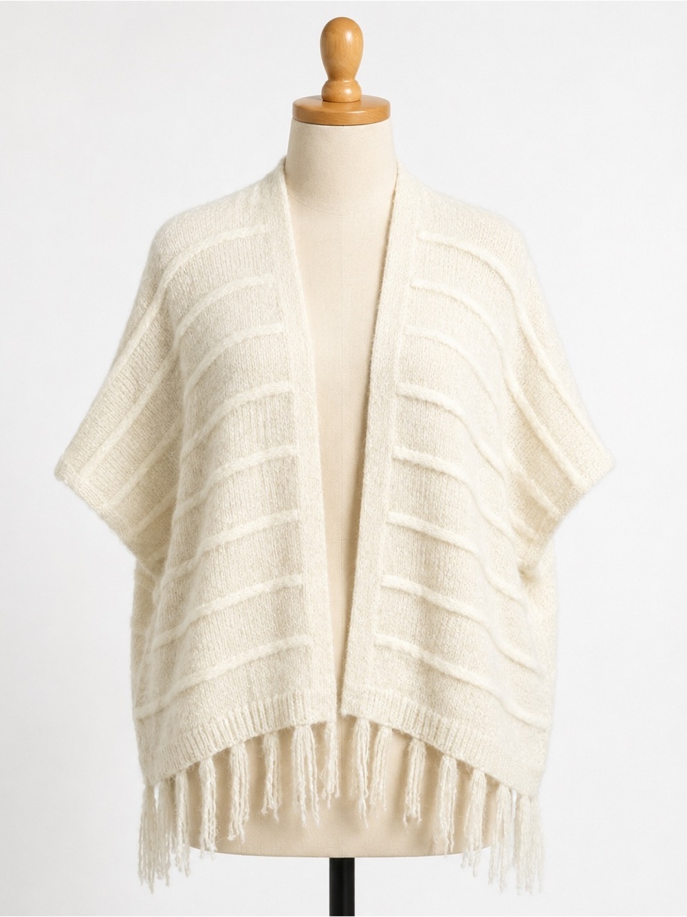 Anthropologie Akemi + Kin One Size Chenille Knit Open Front Poncho Cardigan